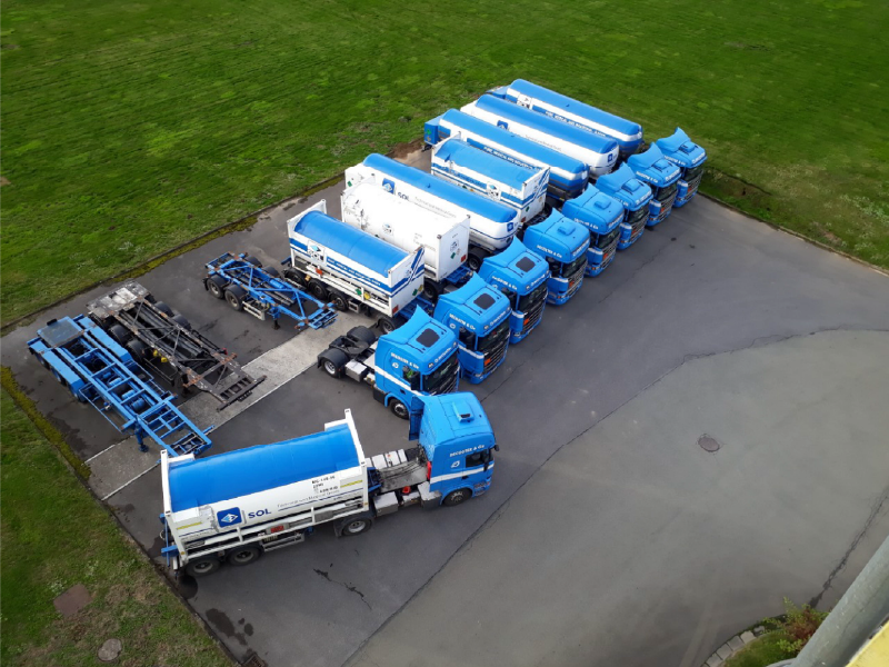 Trucks - Aerial view